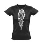 A végzet hírnöke koponyás női póló (fekete)