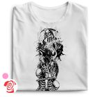 A végzet hírnöke koponyás női póló (fehér)