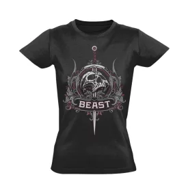 Koponyás "bestia" női póló (fekete)