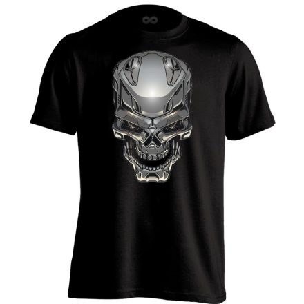 Koponyás "T101" férfi póló (fekete)