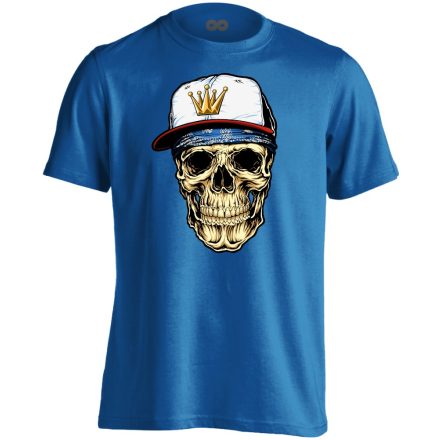 Koponyás "baseball" férfi póló (kék)