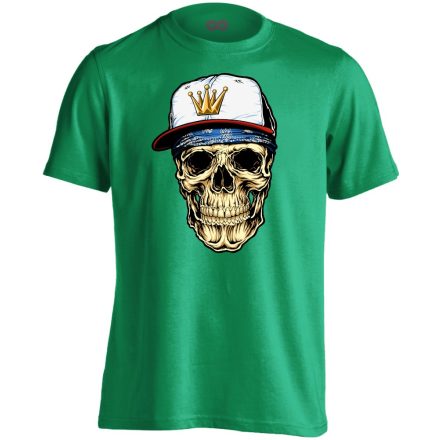 Koponyás "baseball" férfi póló (zöld)