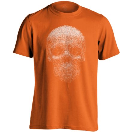 Koponyás "vonalas" férfi póló (narancssárga)