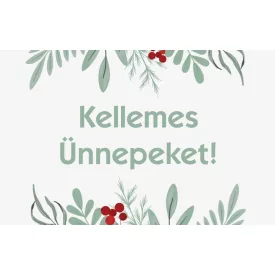 Kellemes Ünnepeket! üdvözlőkártya