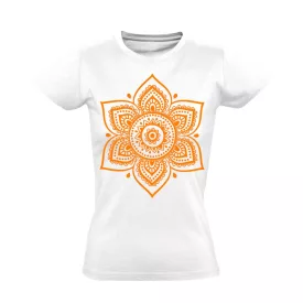   Svadisthana "hímzés" női póló ezoterikus (fehér)