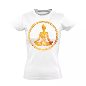 Jóga "aranykör" női póló ezoterikus (fehér)