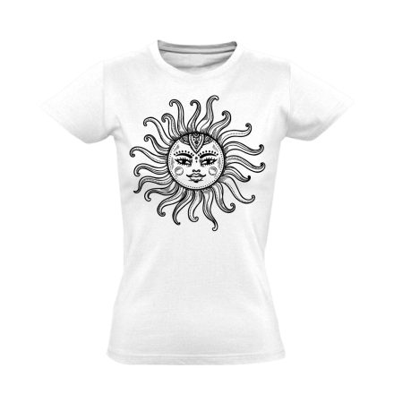 Nap "arc" női póló ezoterikus (fehér)