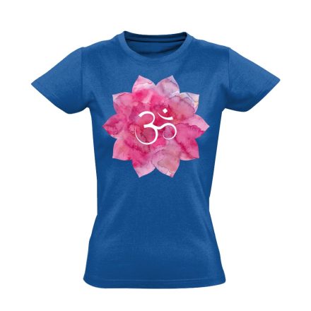Om "lótuszvirág" női póló ezoterikus (kék)