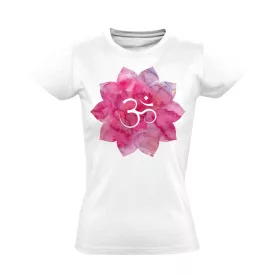 Om "lótuszvirág" női póló ezoterikus (fehér)