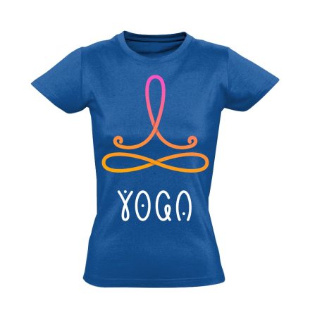 Jóga "szimbólum" női póló ezoterikus (kék)