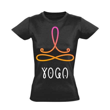 Jóga "szimbólum" női póló ezoterikus (fekete)
