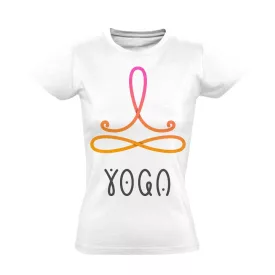 Jóga "szimbólum" női póló ezoterikus (fehér)