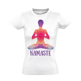 Namaste "poligon" női póló ezoterikus (fehér)
