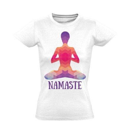 Namaste "poligon" női póló ezoterikus (fehér)