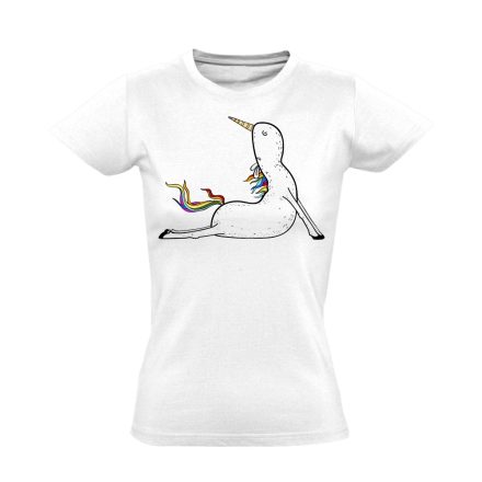 Jóga "unikornis" női póló ezoterikus (fehér)
