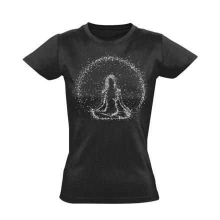 Jóga "pontok" női póló ezoterikus (fekete)
