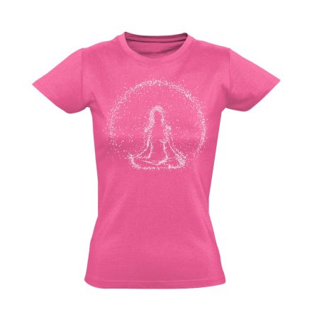 Jóga "pontok" női póló ezoterikus (rózsaszín)