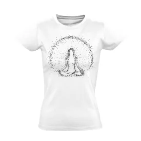Jóga "pontok" női póló ezoterikus (fehér)