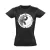 Yin Yang "iránytű" női póló ezoterikus (fekete)