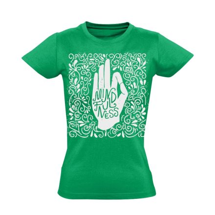 Jóga "teljes" női póló ezoterikus (zöld)
