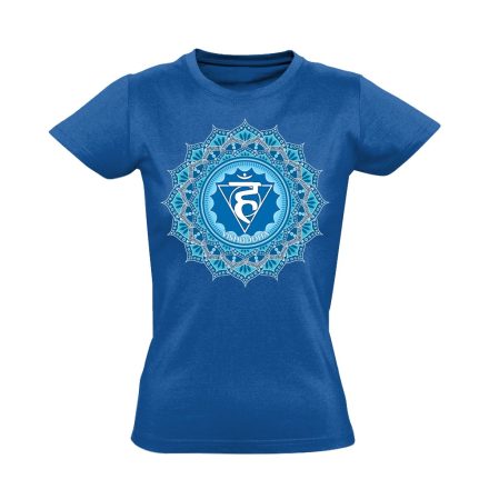 Vishuddha "szirmok" női póló ezoterikus (kék)
