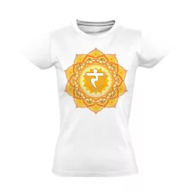 Manipura "szirmok" női póló ezoterikus (fehér)