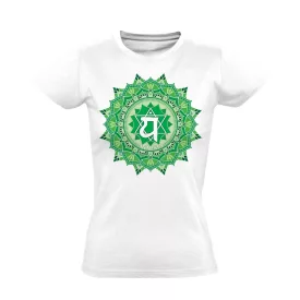 Anahata "szirmok" női póló ezoterikus (fehér)