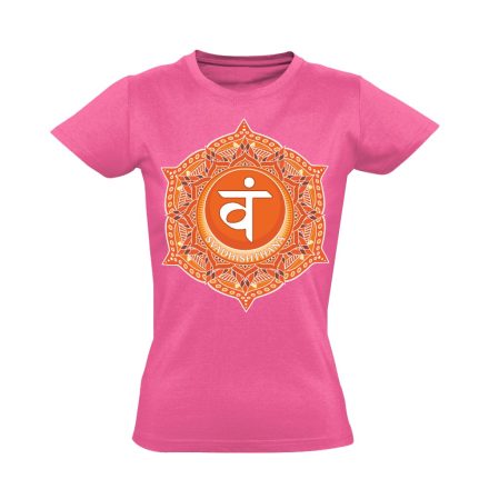 Svadhishthana "szirmok" női póló ezoterikus (rózsaszín)