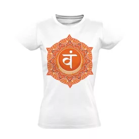   Svadhishthana "szirmok" női póló ezoterikus (fehér)