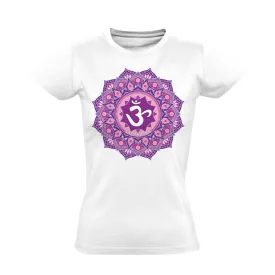   Sahasrara "szirmok" női póló ezoterikus (fehér)