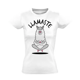 Lótusz "láma" női póló ezoterikus (fehér)