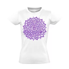   Sahasrara "hímzés" női póló ezoterikus (fehér)