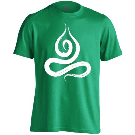 Jóga "ecset" férfi póló ezoterikus (zöld)