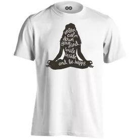   Jóga "jótanácsok" férfi póló ezoterikus (fehér)