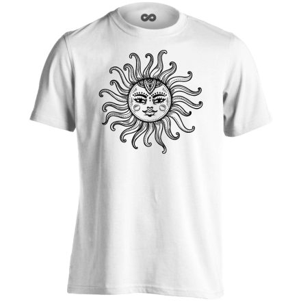 Nap "arc" férfi póló ezoterikus (fehér)