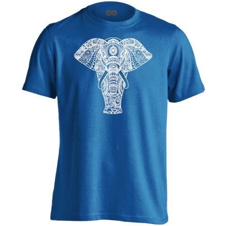 Elefánt "mintás" férfi póló ezoterikus (kék)