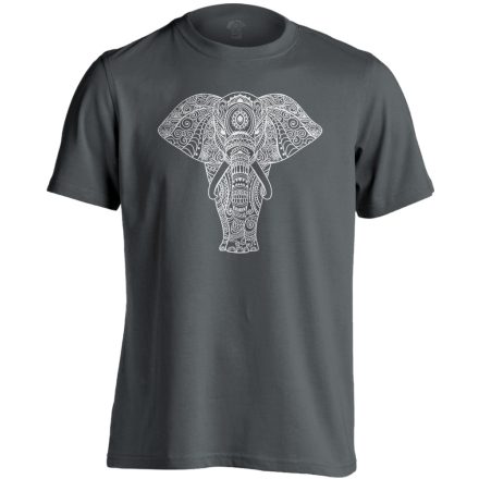 Elefánt "mintás" férfi póló ezoterikus (szénszürke)