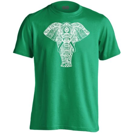 Elefánt "mintás" férfi póló ezoterikus (zöld)