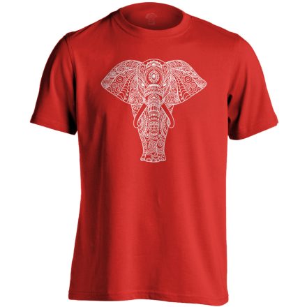 Elefánt "mintás" férfi póló ezoterikus (piros)