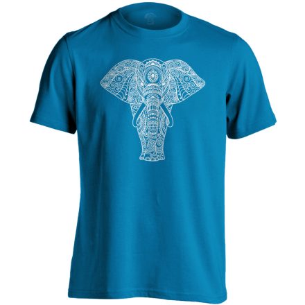Elefánt "mintás" férfi póló ezoterikus (zafírkék)