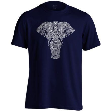 Elefánt "mintás" férfi póló ezoterikus (tengerészkék)