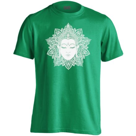 Buddha "virág" férfi póló ezoterikus (zöld)