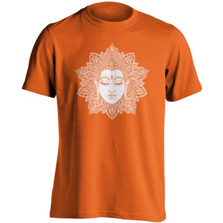 Buddha "virág" férfi póló ezoterikus (narancssárga)