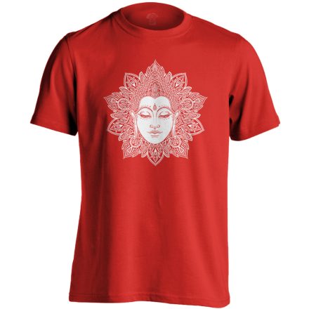 Buddha "virág" férfi póló ezoterikus (piros)