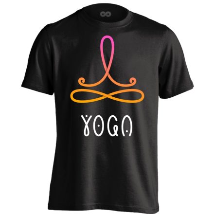 Jóga "szimbólum" férfi póló ezoterikus (fekete)