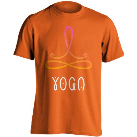 Jóga "szimbólum" férfi póló ezoterikus (narancssárga)