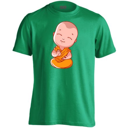 Szerzetes "baba" férfi póló ezoterikus (zöld)