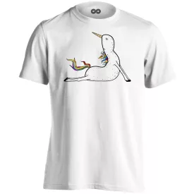   Jóga "unikornis" férfi póló ezoterikus (fehér)