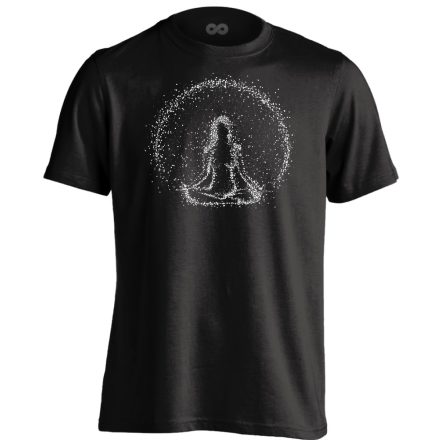 Jóga "pontok" férfi póló ezoterikus (fekete)