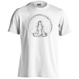 Jóga "pontok" férfi póló ezoterikus (fehér)